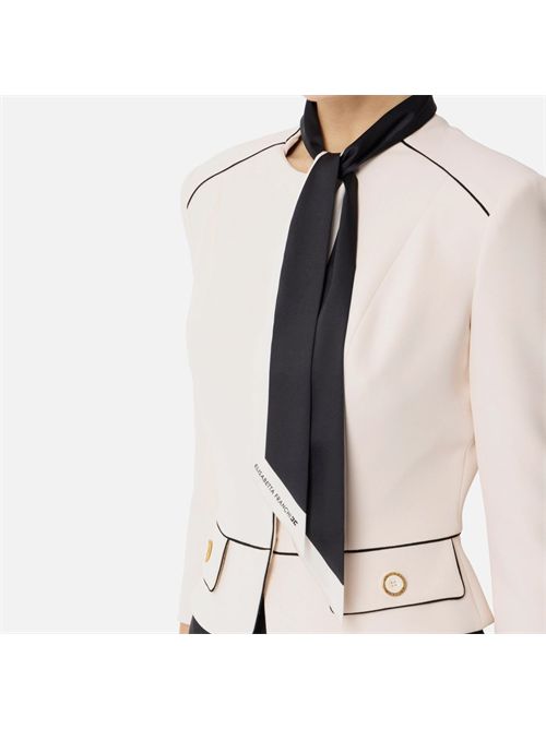 Giacca in crêpe con foulard bicolore ELISABETTA FRANCHI | GIT5151E251E2E84